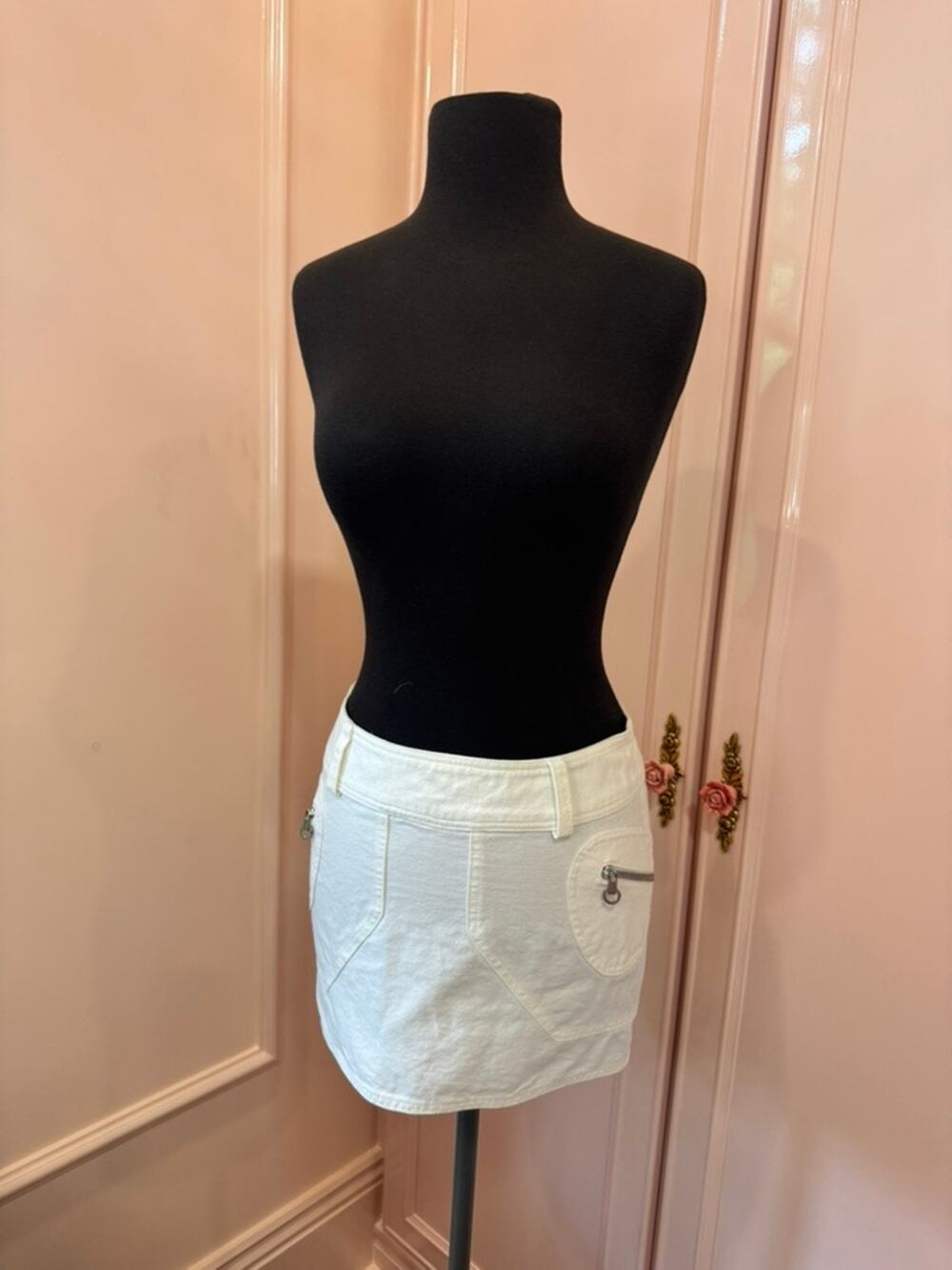 Vintage Versus Versace white mini skirt - Made in Italy - IT 40 / US 4